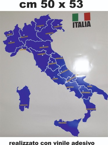 Adesivo italia cartina mappa - adesivo,