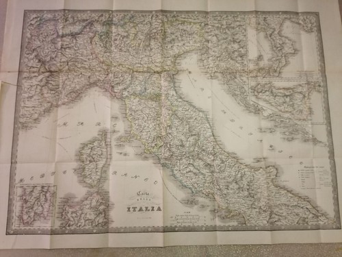 Cartina italia 1854 - -,