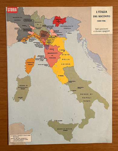 Cartina epoca italia del - epoca, l'italia