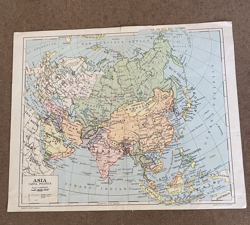 Cartine vintage anni - ,, asia